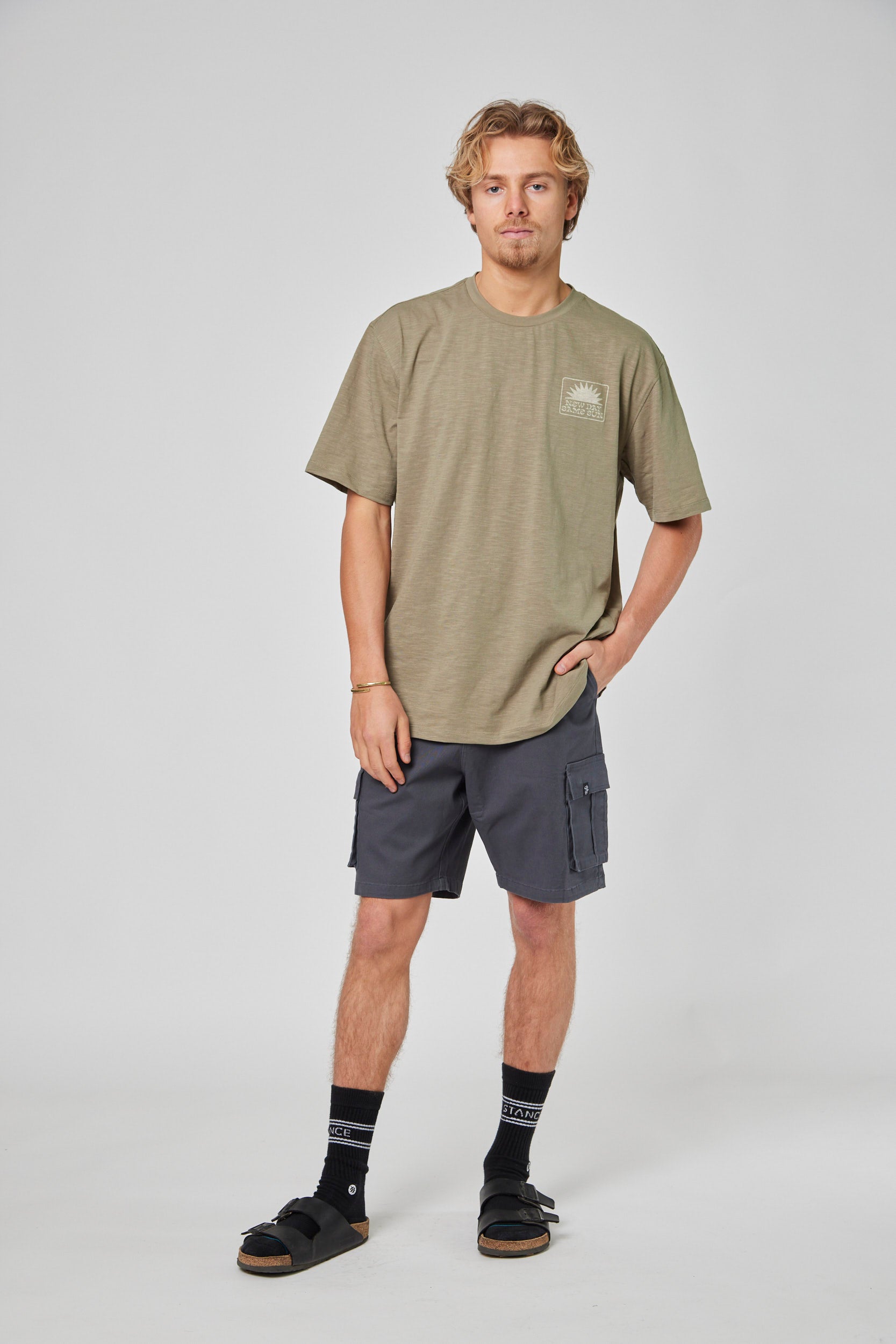 Polera Verde Hombre Manga Corta Sunday