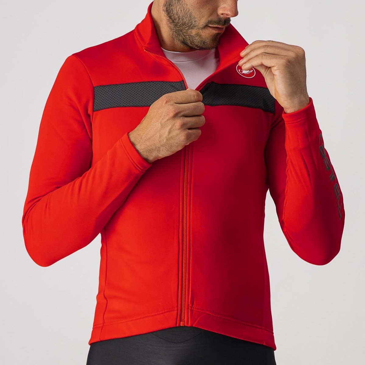 Castelli Jersey Puro 3 FZ Red - Rideshop
