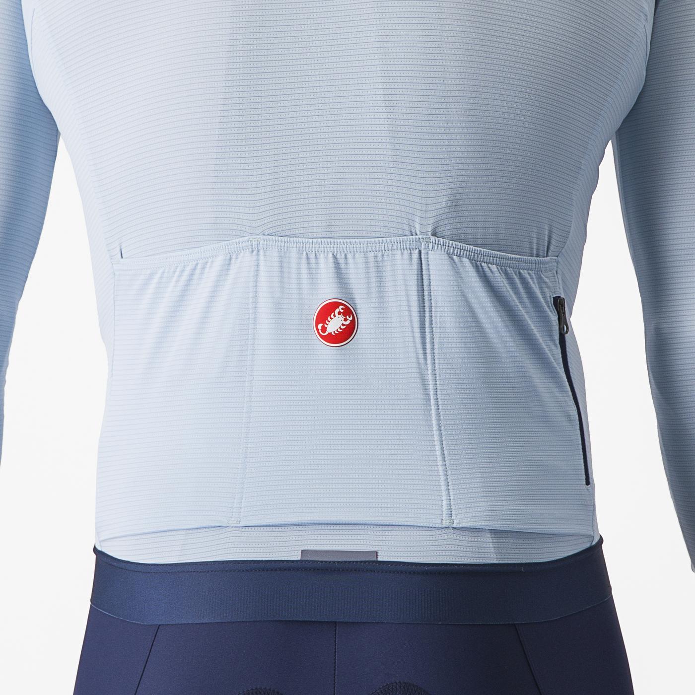 Jersey Castelli Espresso Manga Larga Blanco