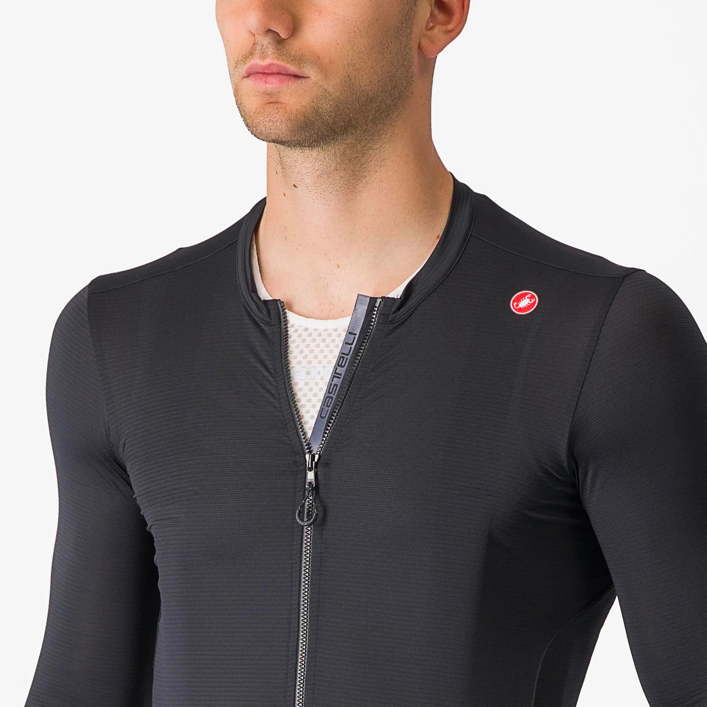 Jersey Castelli Espresso Manga Larga Negro