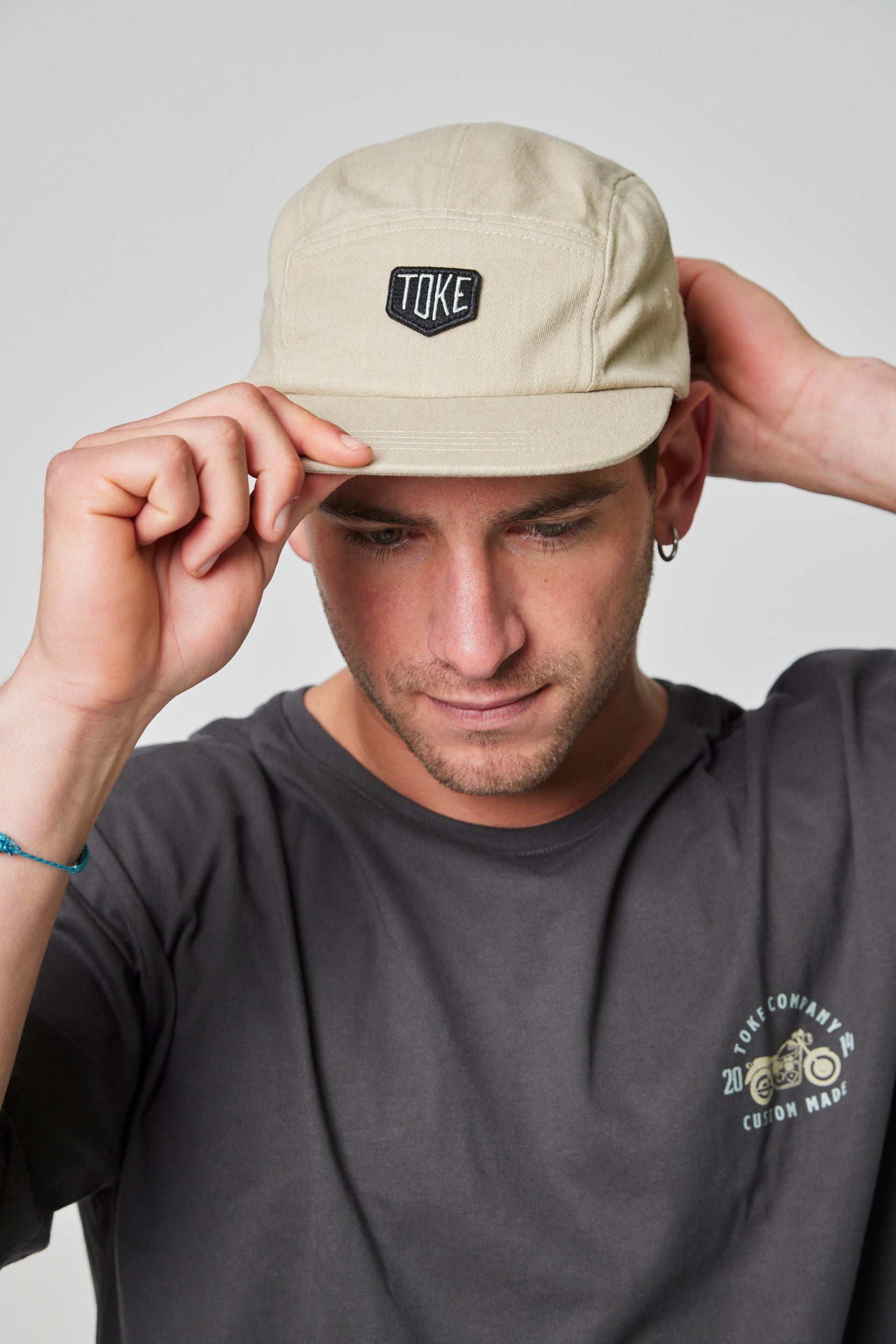 Jockey Beige Five Panel Toke