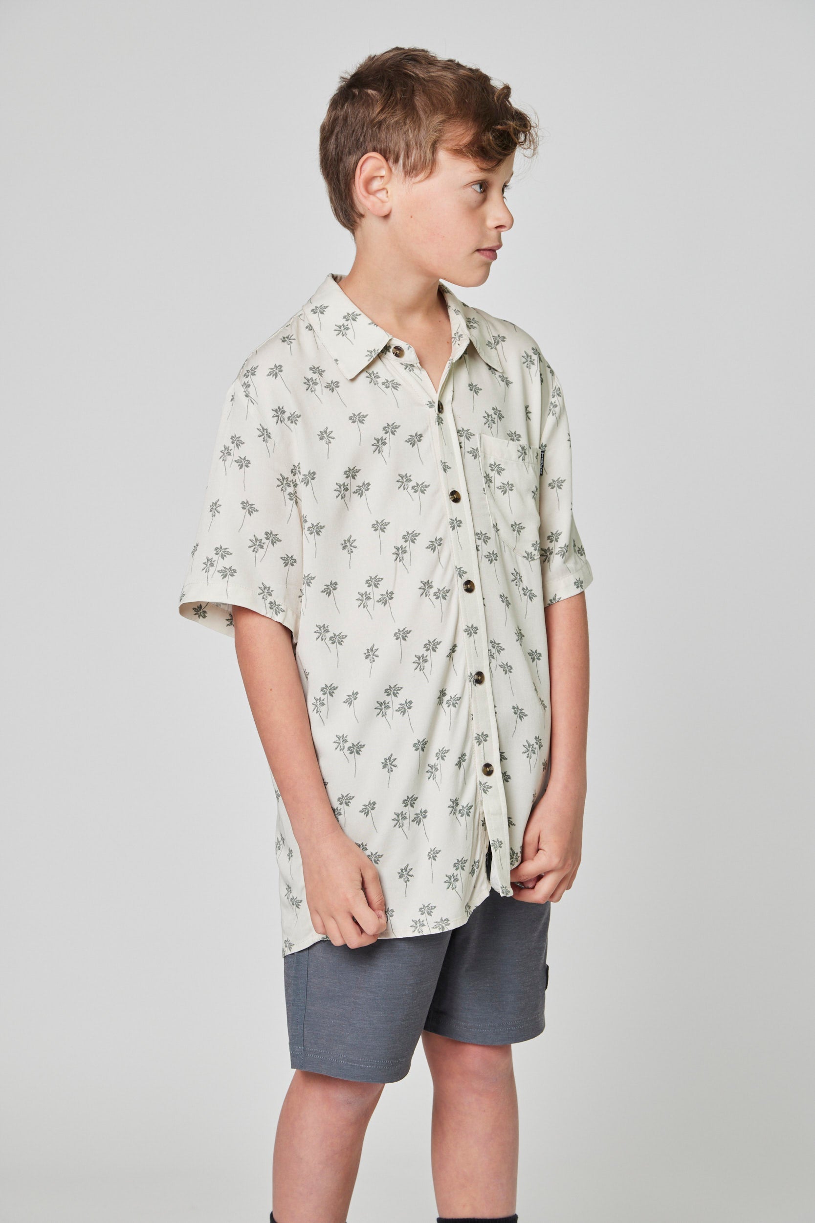 Camisa Palm Beige Kid