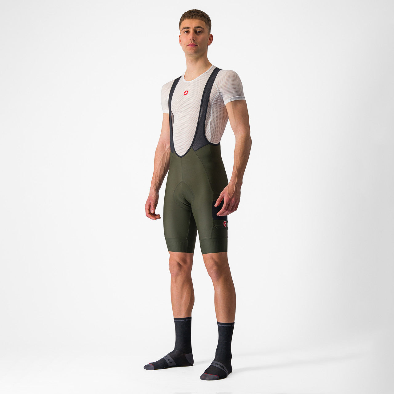 Bibshort Castelli Unlimited Cargo Deep Green