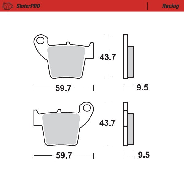 Pastilla de freno Moto-Master Honda: CR125-250, CRF450