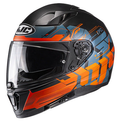 HJC Casco i70 Alligon Negro/Naranjo - Rideshop