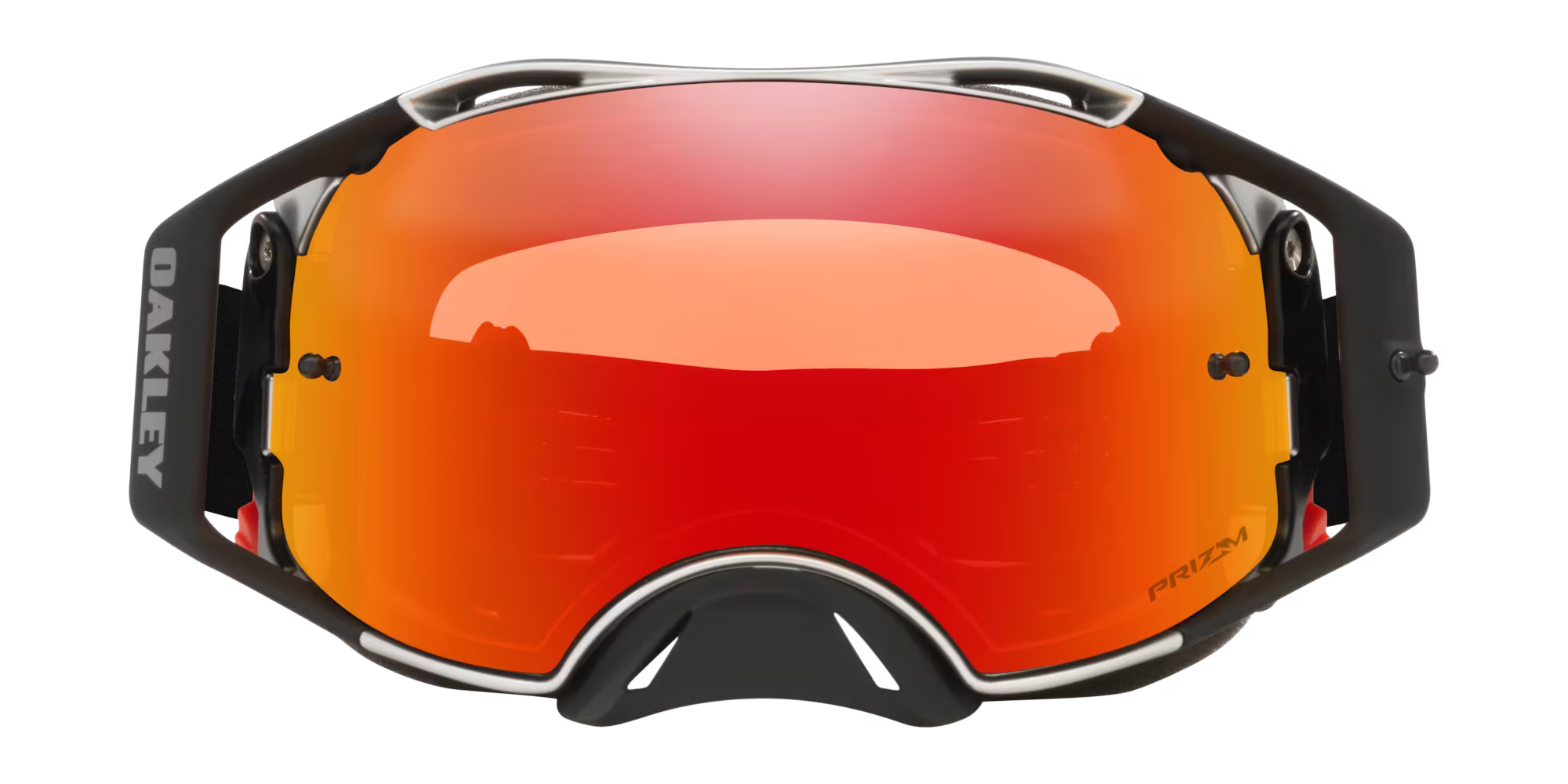 Lentes Oakley Airbrake MX Goggles Prizm MX Torch Iridium Lenses Tuff Blocks Black Gunmetal Strap