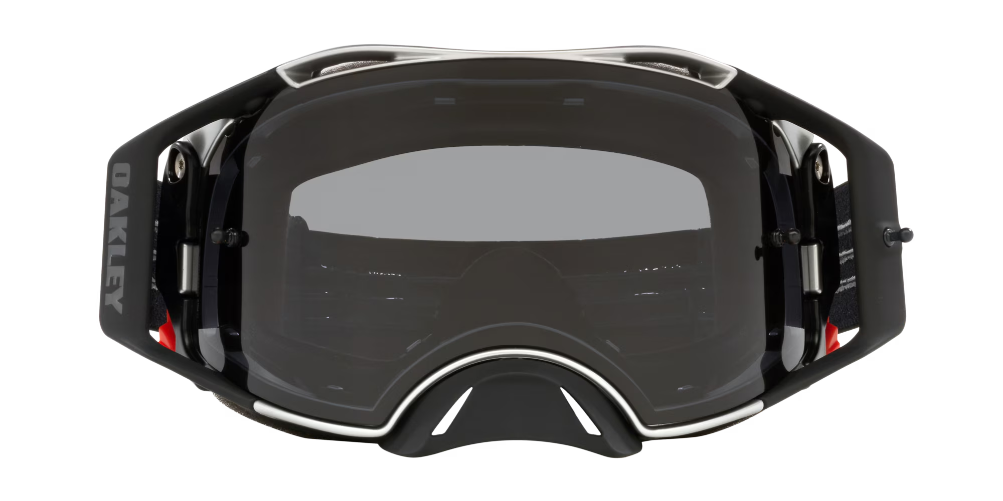Lentes Oakley Airbrake MX Goggles Dark Grey Lenses Tuff Blocks Gunmetal Black Strap
