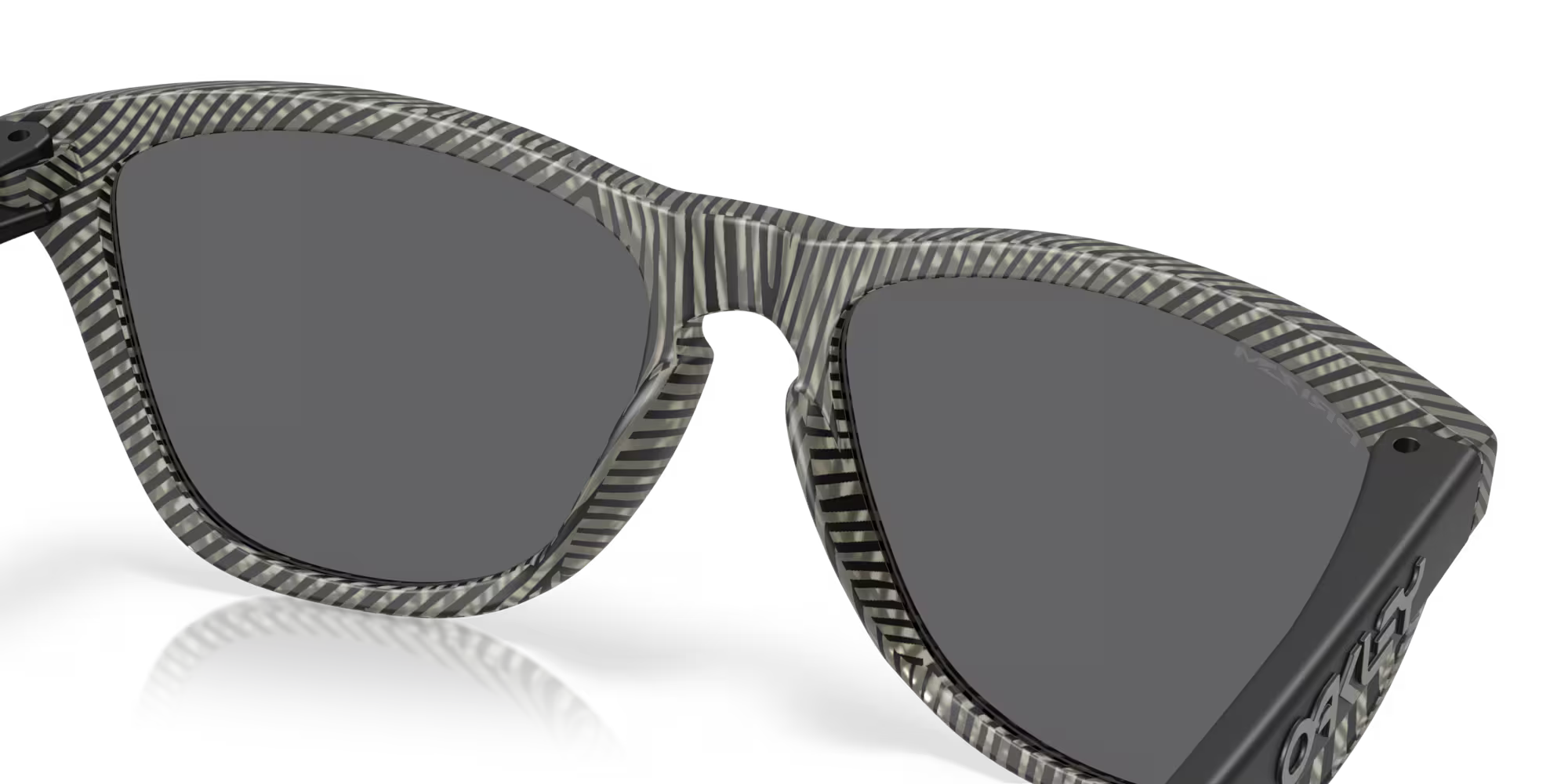 Anteojos Oakley Frogskins Night Mission Collection Prizm Black Lenses Matte Grey Ink Fingerprint Frame
