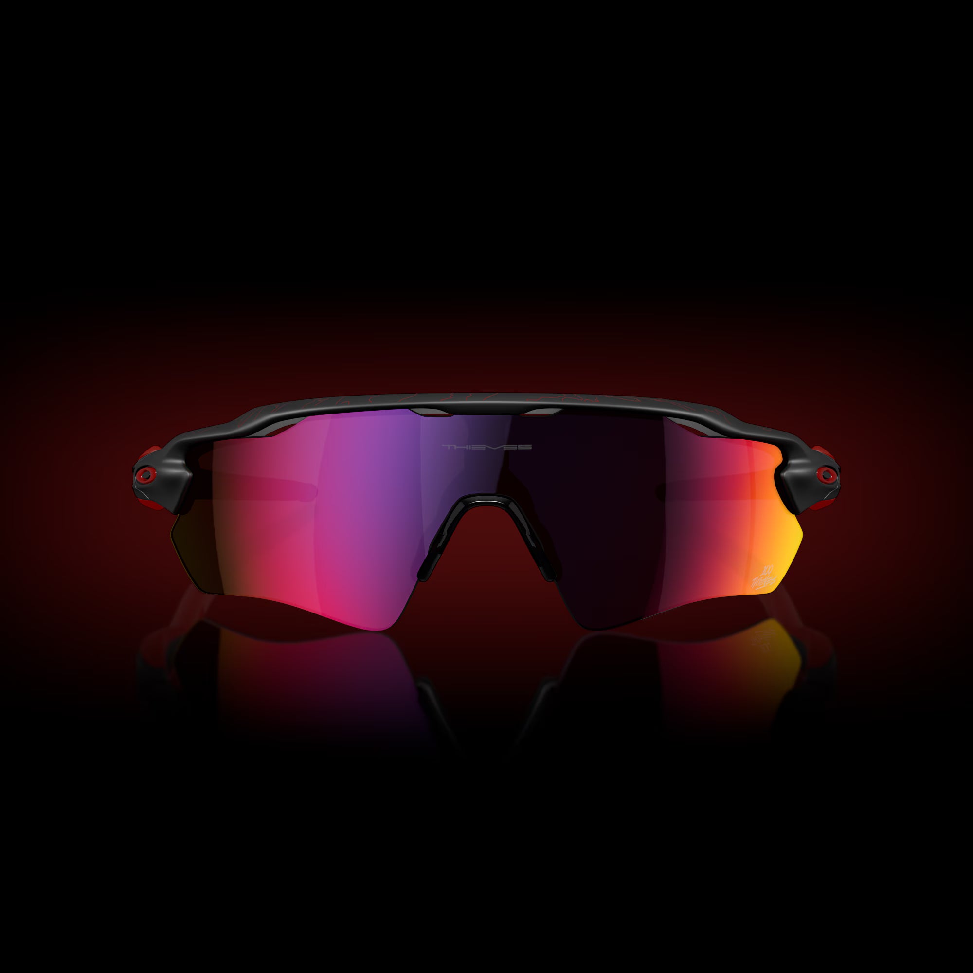 Lentes Oakley Radar EV Path 100 Thieves Collection Prizm Road Lenses 100T Matte Black Frame
