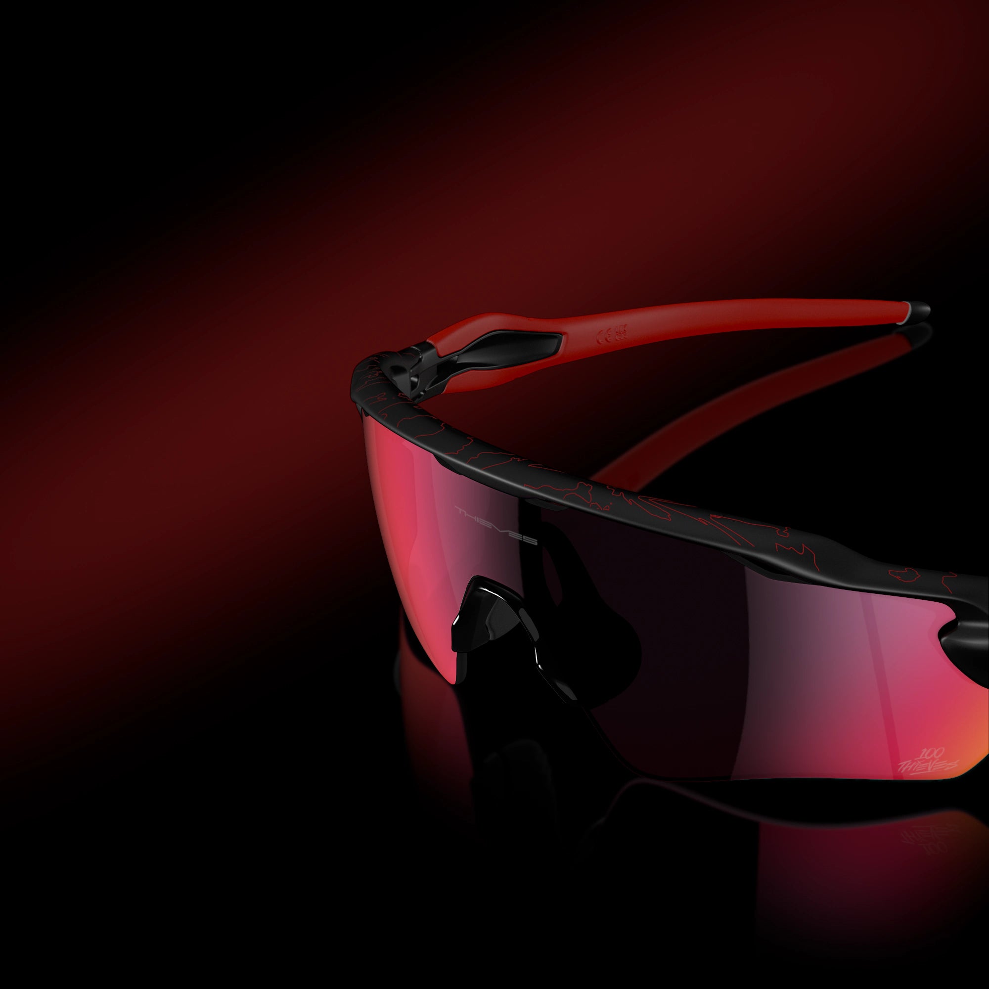 Lentes Oakley Radar EV Path 100 Thieves Collection Prizm Road Lenses 100T Matte Black Frame