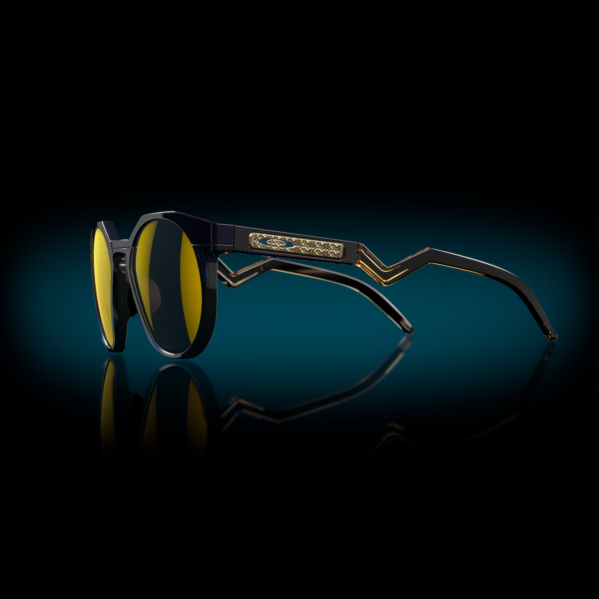 Anteojos Oakley Mbappé Signature Series HSTN Prizm 24K Polarized Lenses Navy/Transparent Blue Frame
