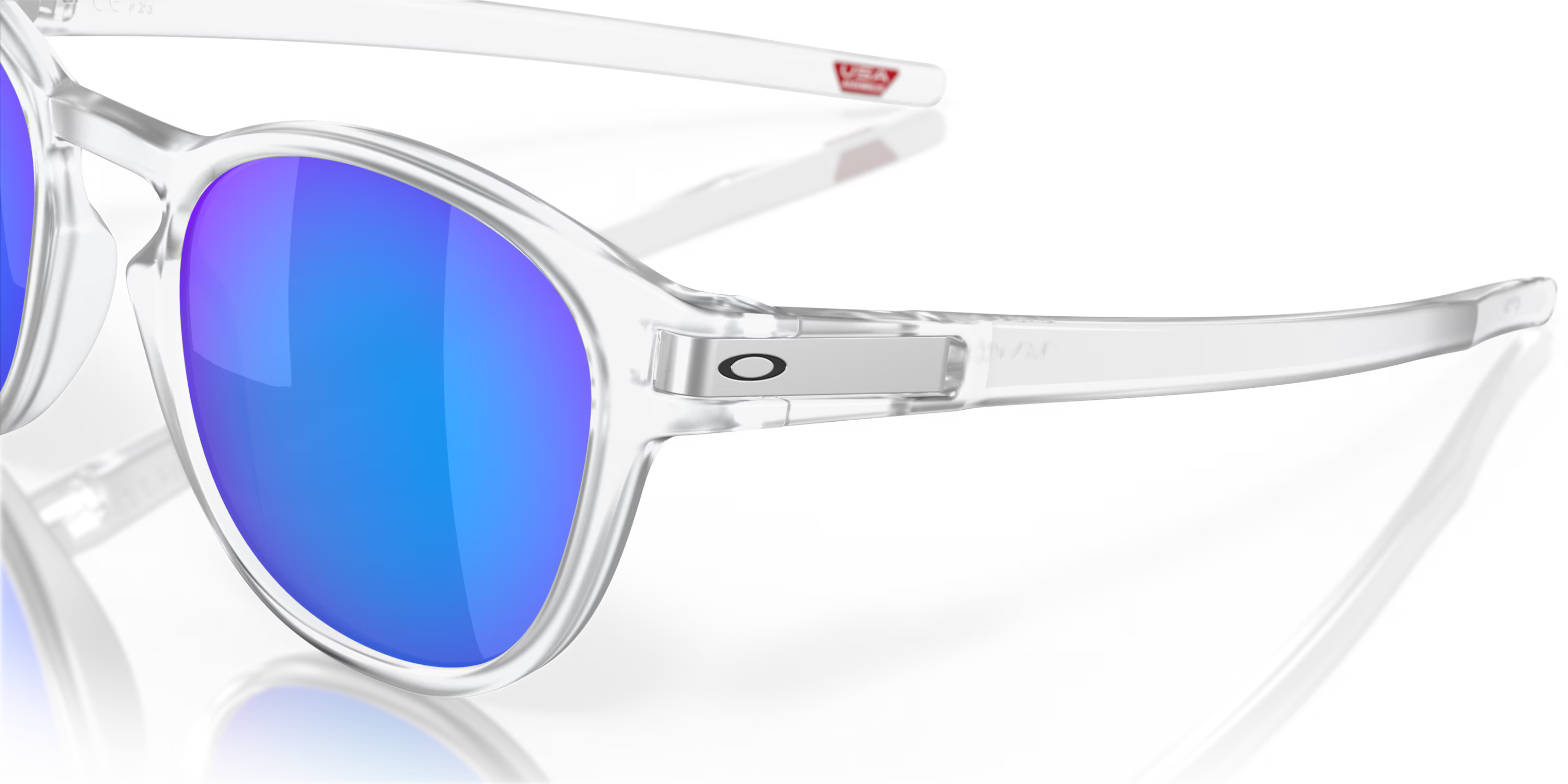 Lentes Oakley Latch Prizm Sapphire Polarized Lenses Matte Clear Frame