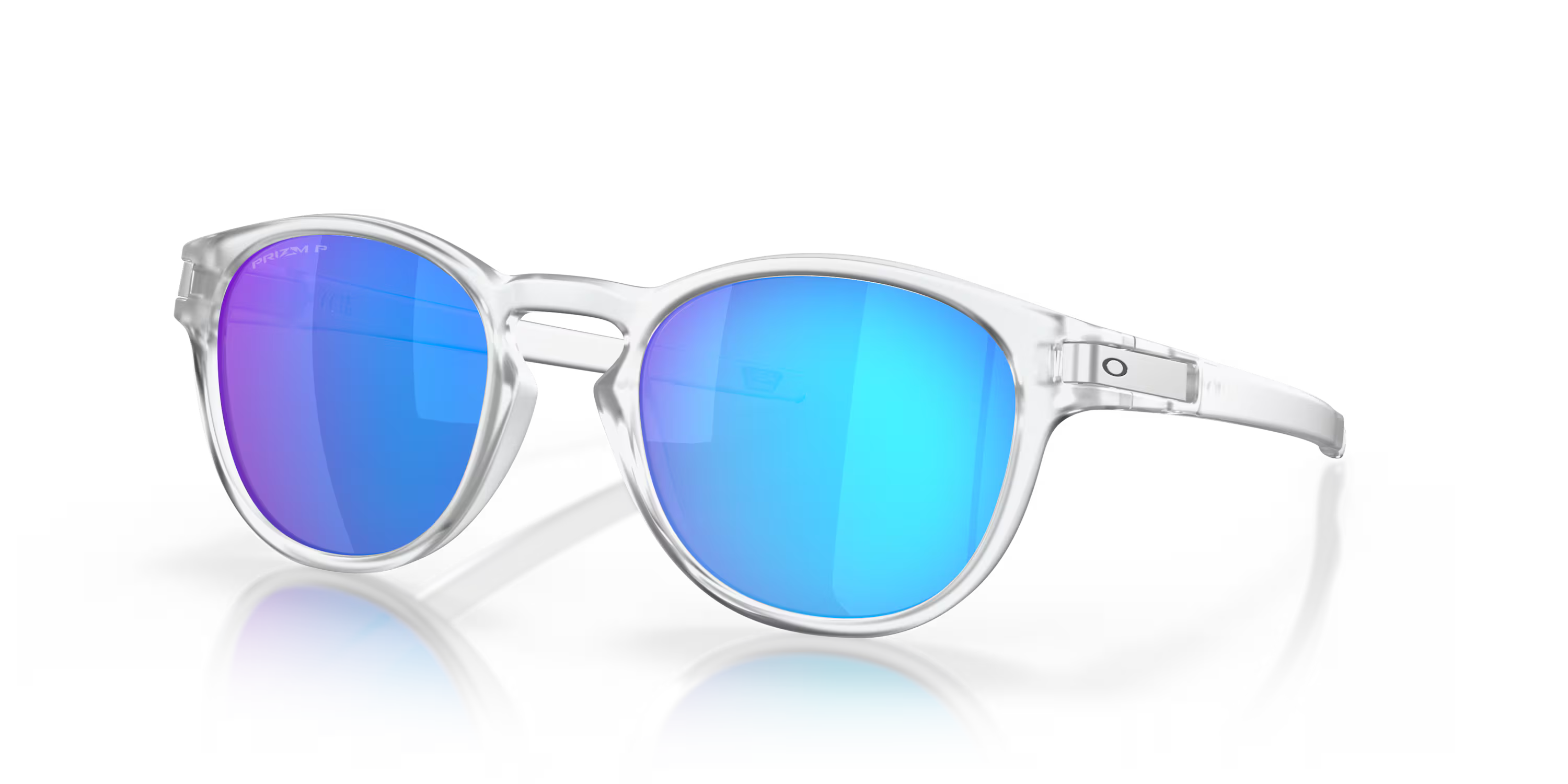 Lentes Oakley Latch Prizm Sapphire Polarized Lenses Matte Clear Frame
