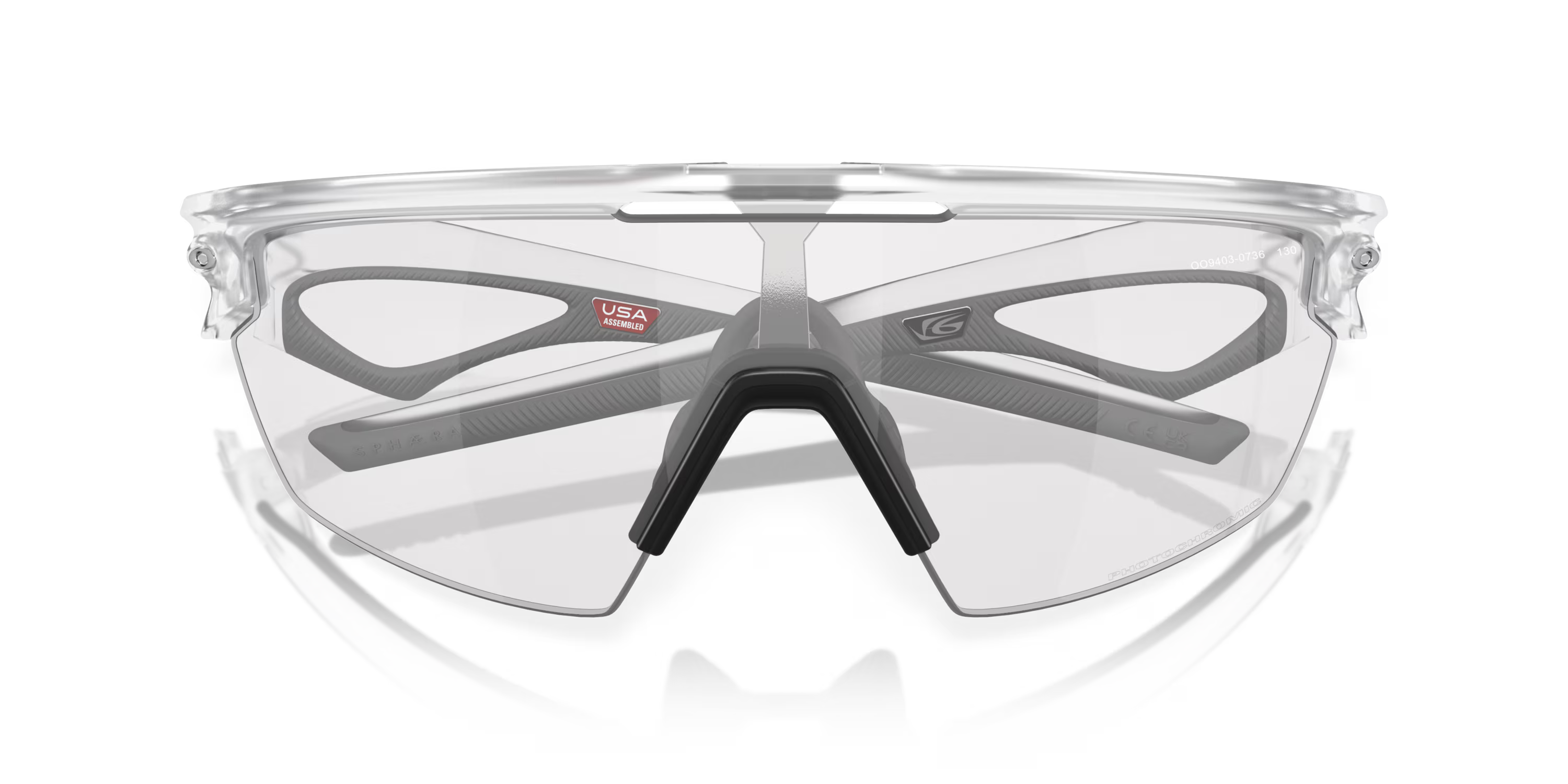 Lentes Oakley Sphaera Clear Black Iridium Photochromic Lenses Matte Clear Frame
