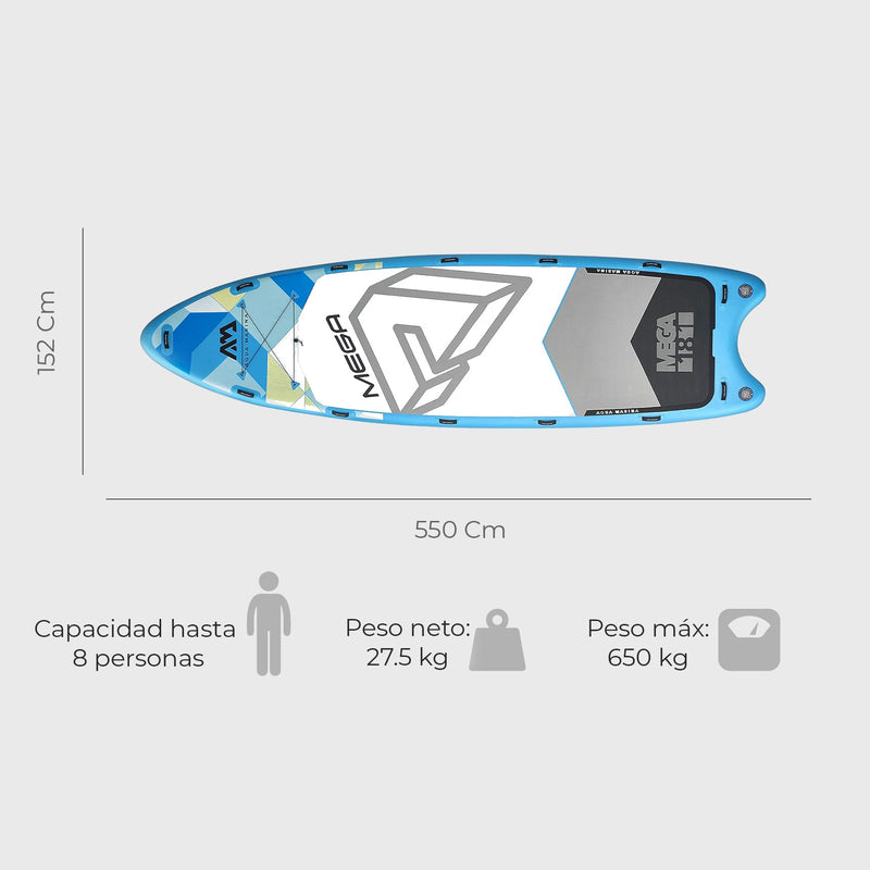 Aqua Marina Stand Up Paddle 8 Personas Mega 18’1” - Rideshop