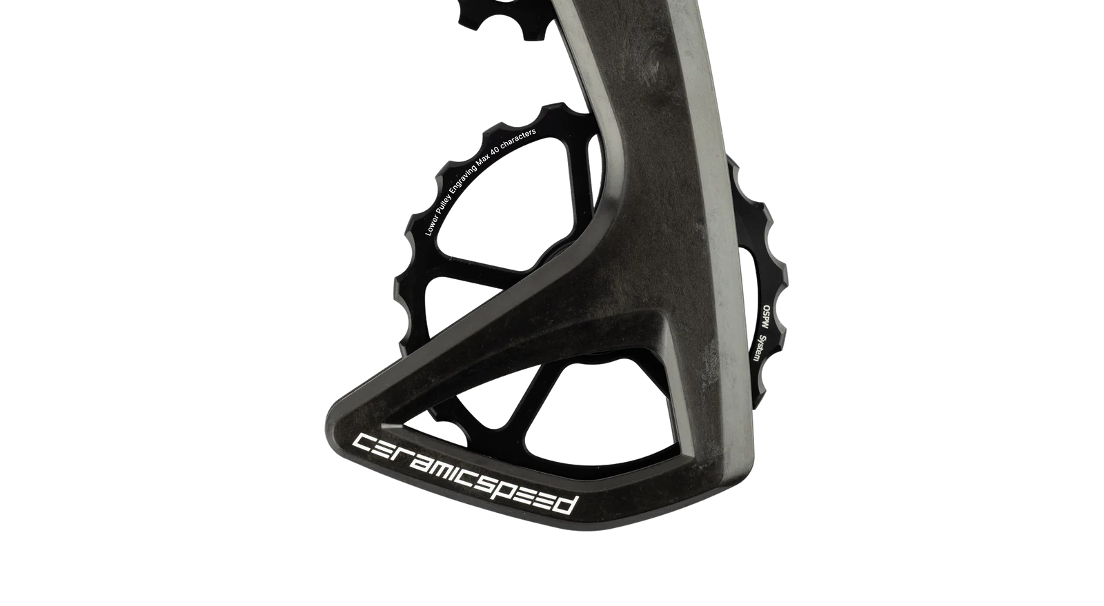 Cambio Trasero CeramicSpeed OSPW RS 5-Radios SRAM Red/Force AXS Negro