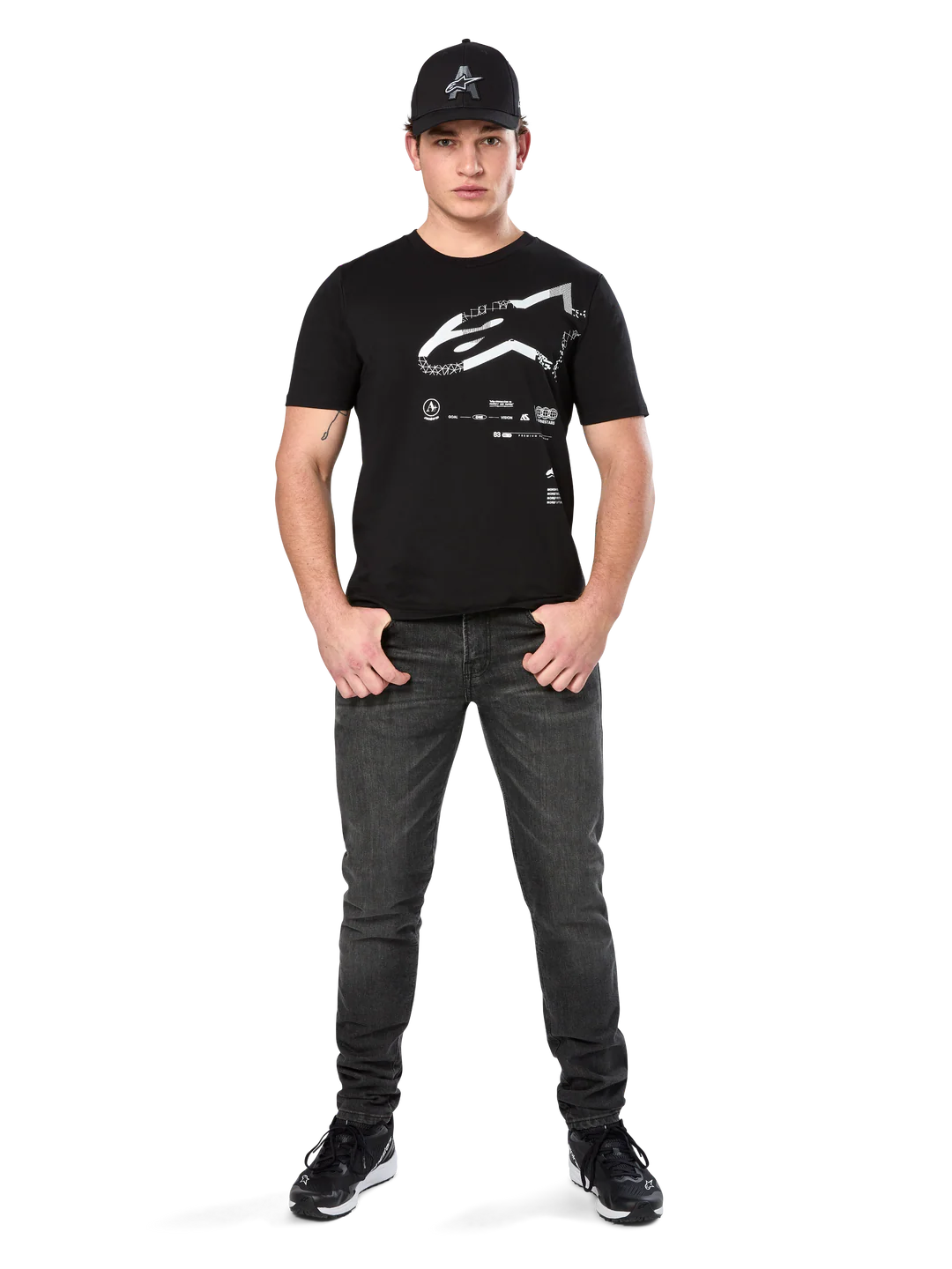 Polera Alpinestars CSF Geográfica Negra