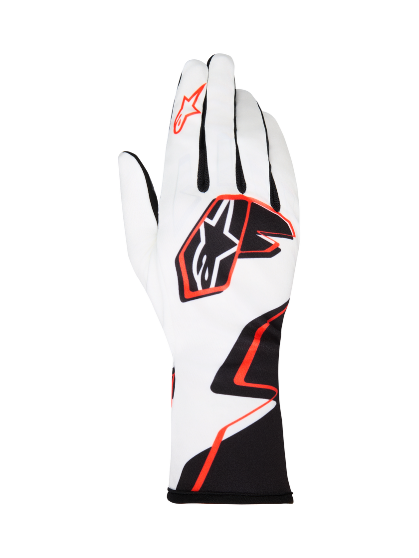 Guantes Karting Alpinestars Race V2 Graphic 1 Blanco/Negro/Rojo - Blanco/Negro/Rojo S