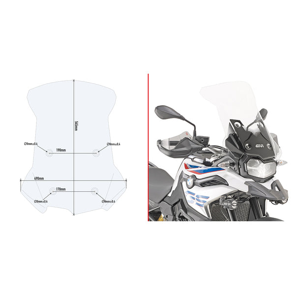 Givi Parabrisas Específico Transparente BMW F750 GS (18-23) / F800GS (24)