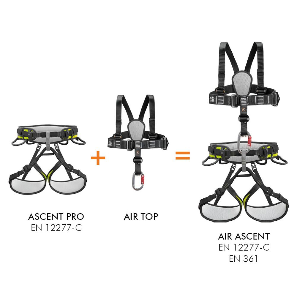 Arnés Profesional Climbing Technology  Air Ascent Negro