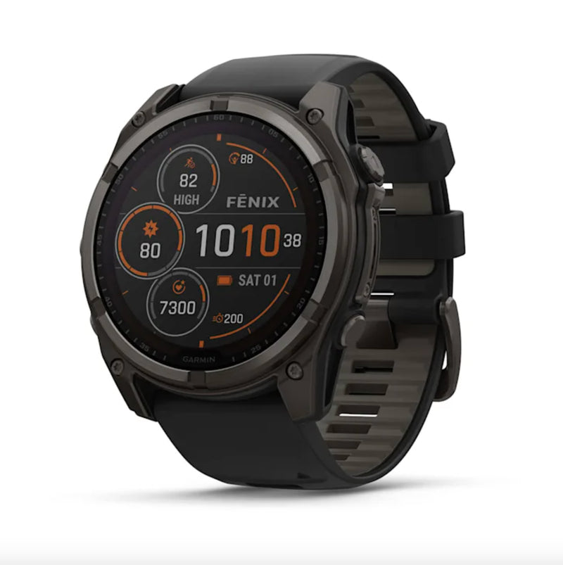 Smart Watch fēnix® 8 Garmin – 51 mm, Solar Sapphire, Titanium Carbon Gray - Rideshop