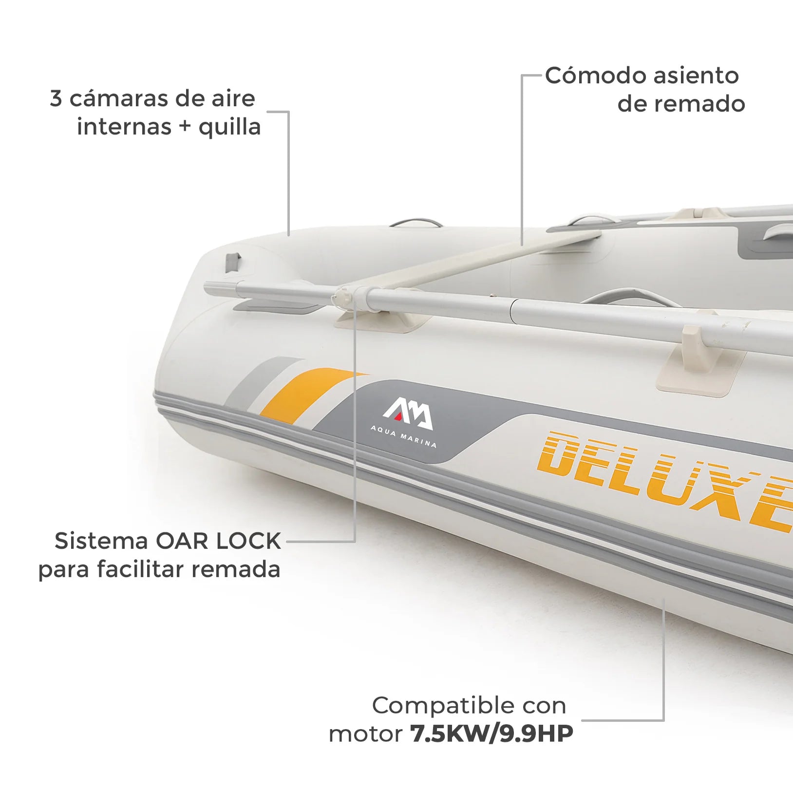 Bote Inflable Aqua Marina Deluxe 2.7M