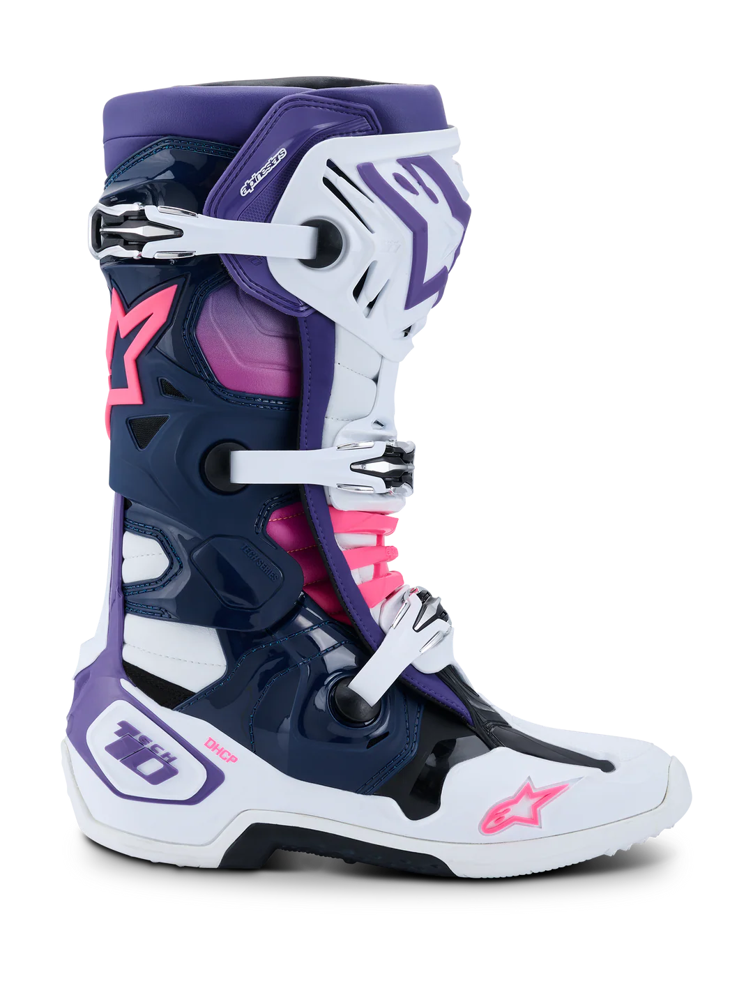 Botas de Moto Alpinestars Tech 10 Blanco Violeta