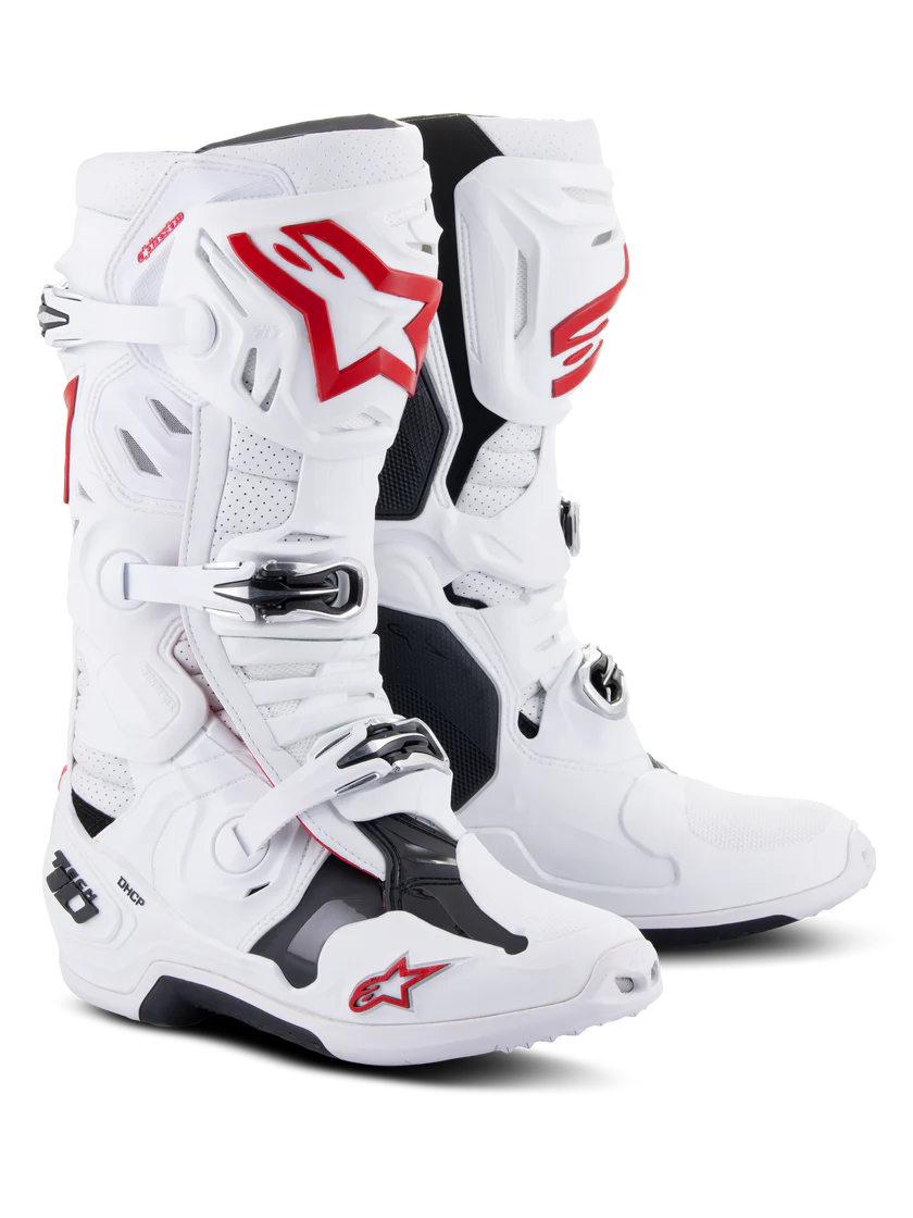 Botas de Moto Alpinestars Tech 10 Supervented Blanco Rojo
