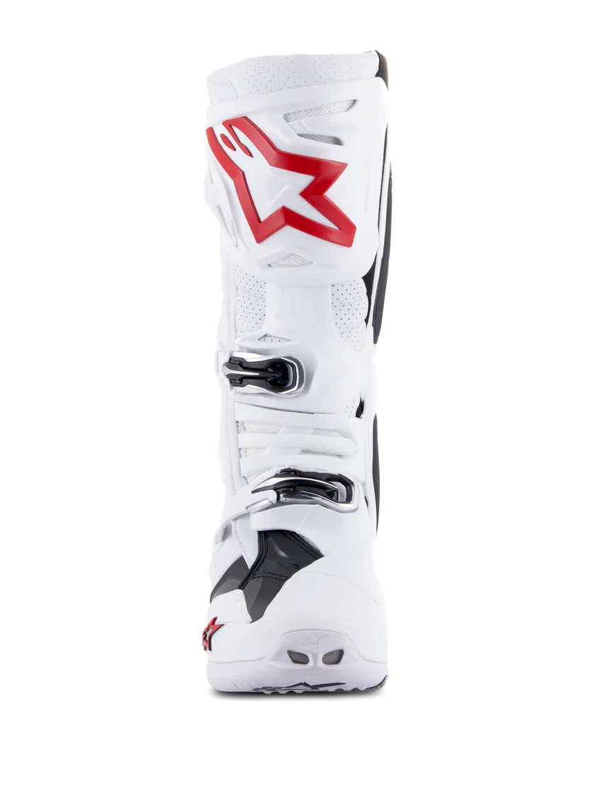 Botas de Moto Alpinestars Tech 10 Supervented Blanco Rojo