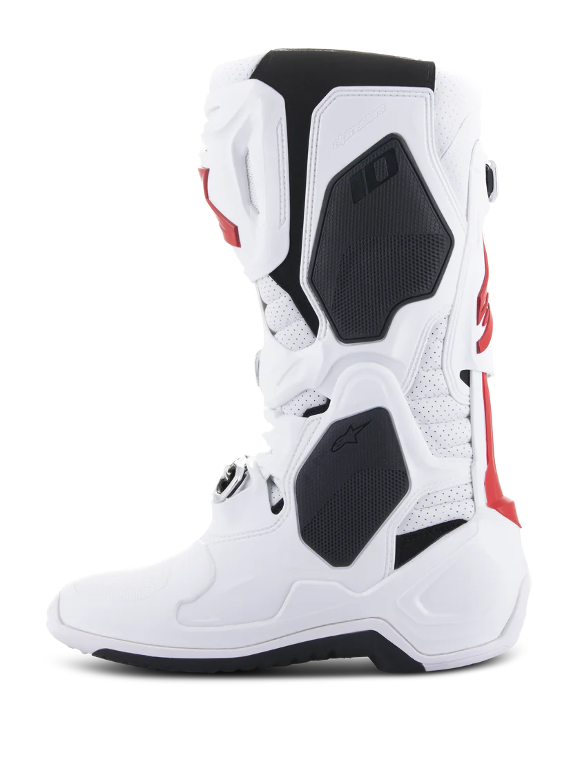 Botas de Moto Alpinestars Tech 10 Supervented Blanco Rojo
