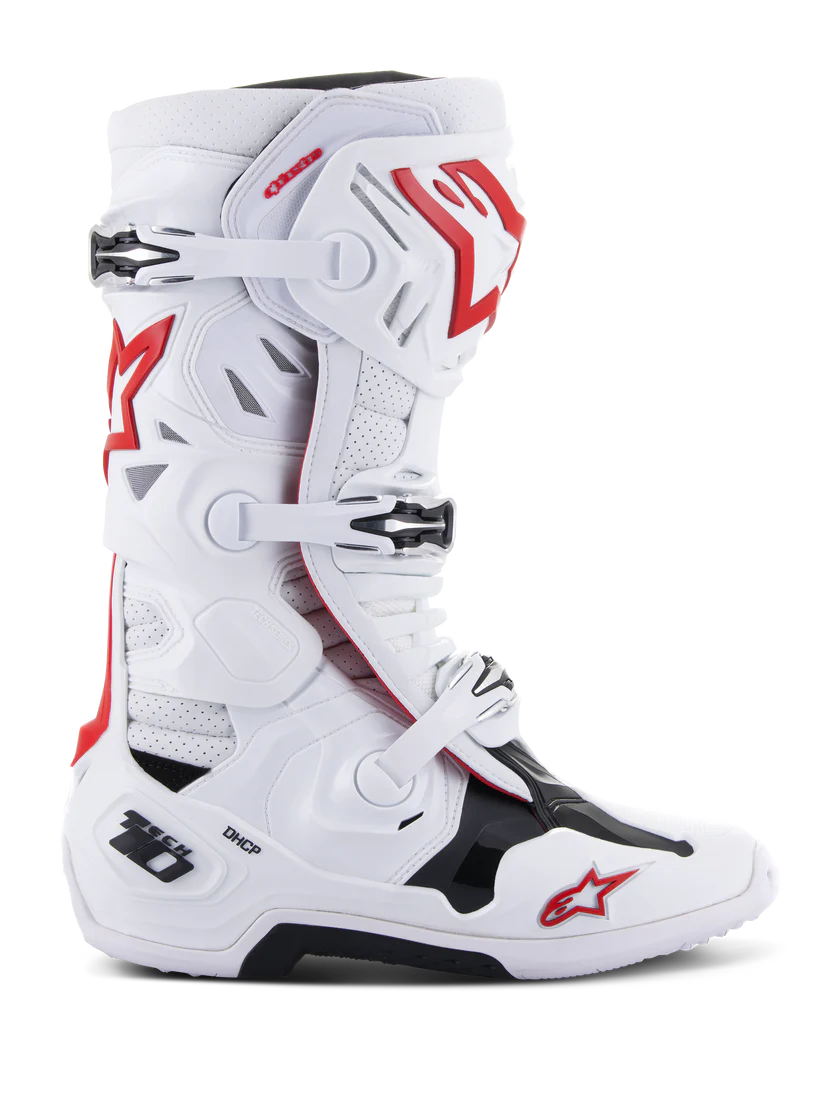 Botas de Moto Alpinestars Tech 10 Supervented Blanco Rojo