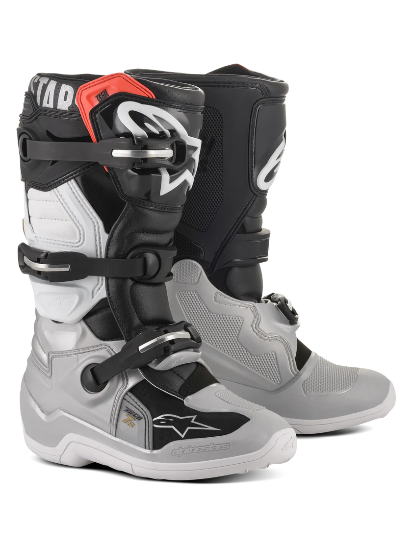 Botas de Moto Alpinestars  Tech 7S Juveniles Negro Plata