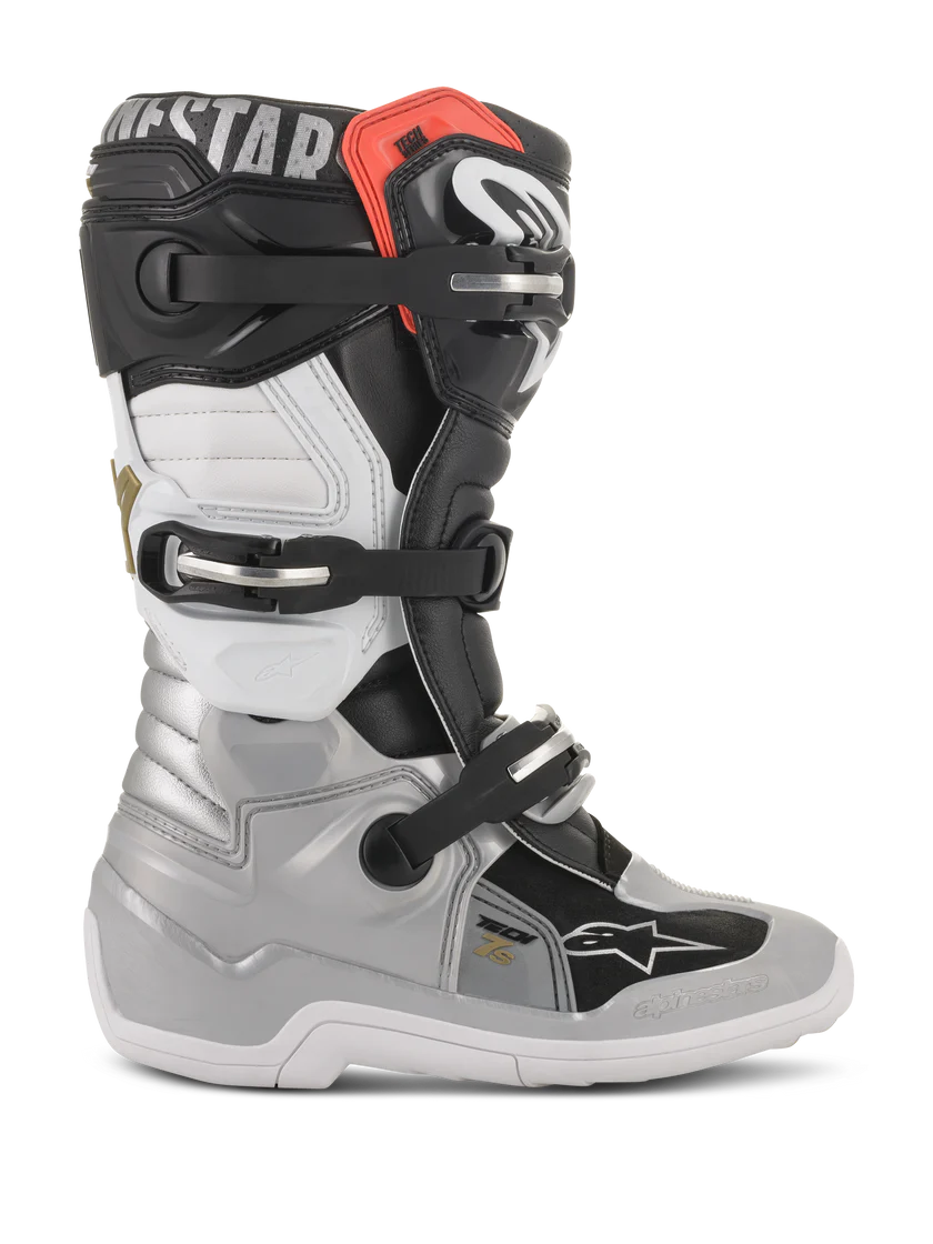 Botas de Moto Alpinestars  Tech 7S Juveniles Negro Plata