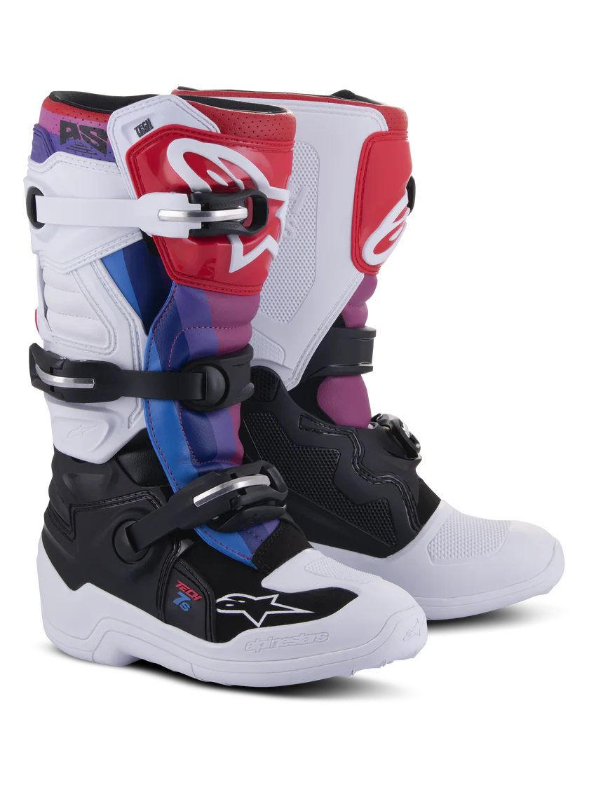 Botas de Moto Alpinestars  Tech 7S Juveniles Blanco Negro
