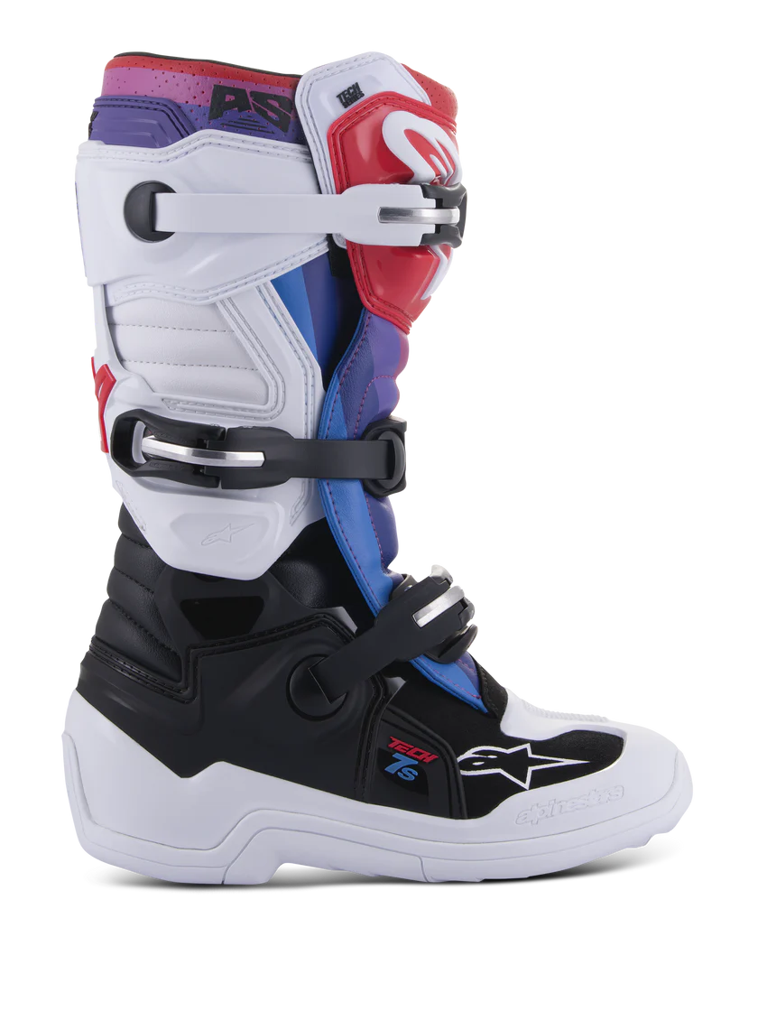 Botas de Moto Alpinestars  Tech 7S Juveniles Blanco Negro