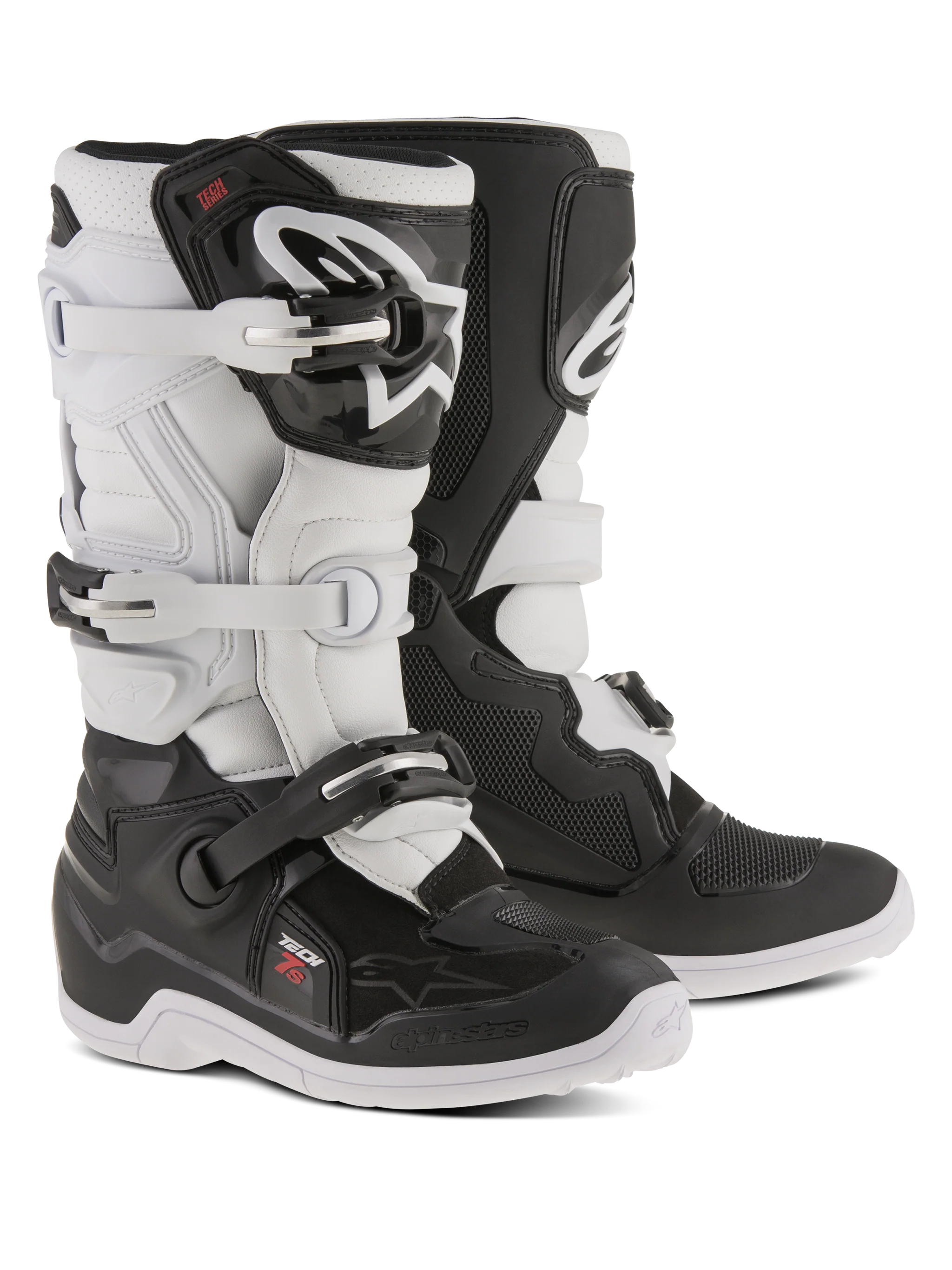 Botas de Moto Alpinestars Tech 7S Juveniles Negro Blanco