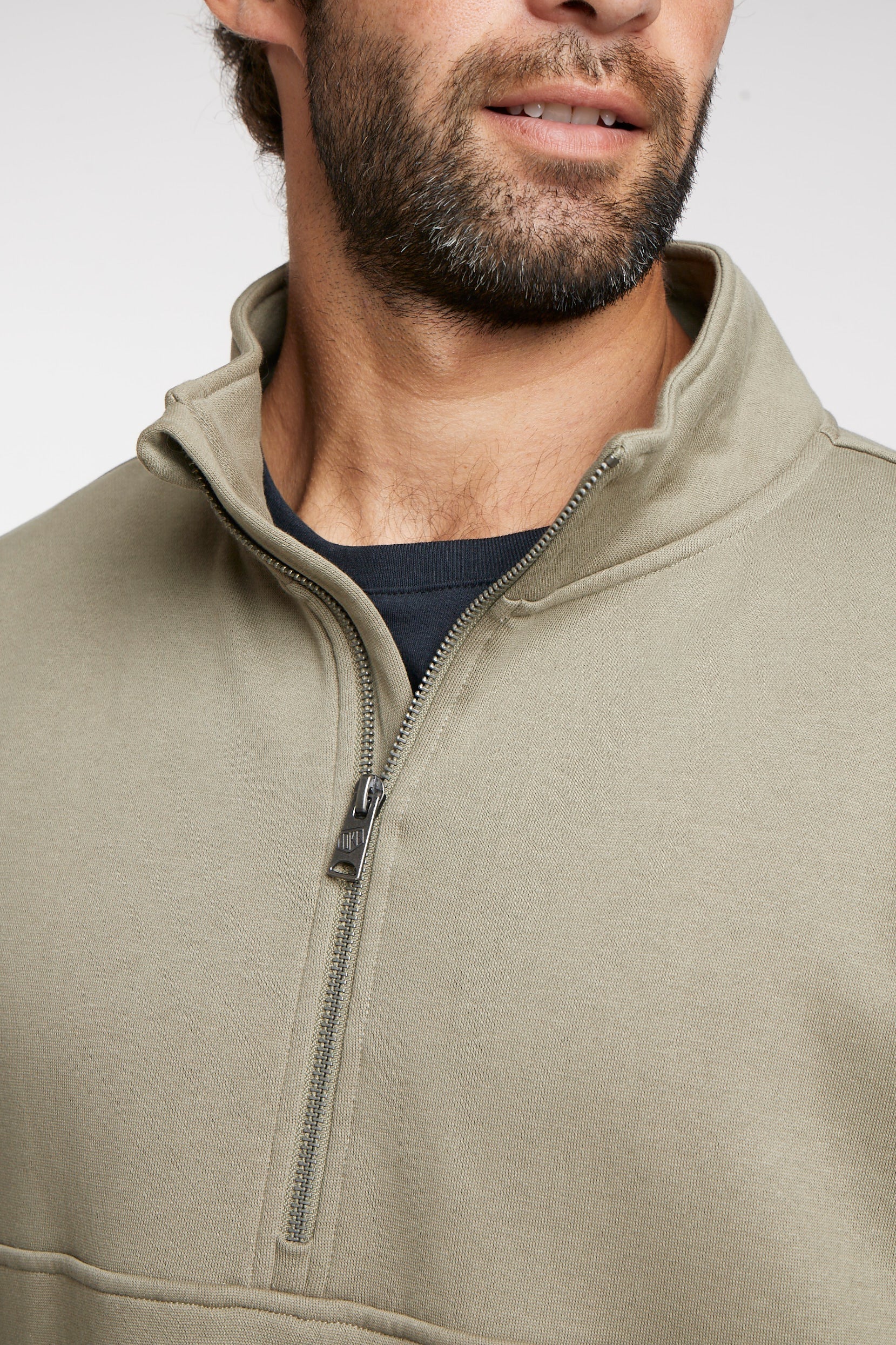 Polerón Verde Hombre Half Zip