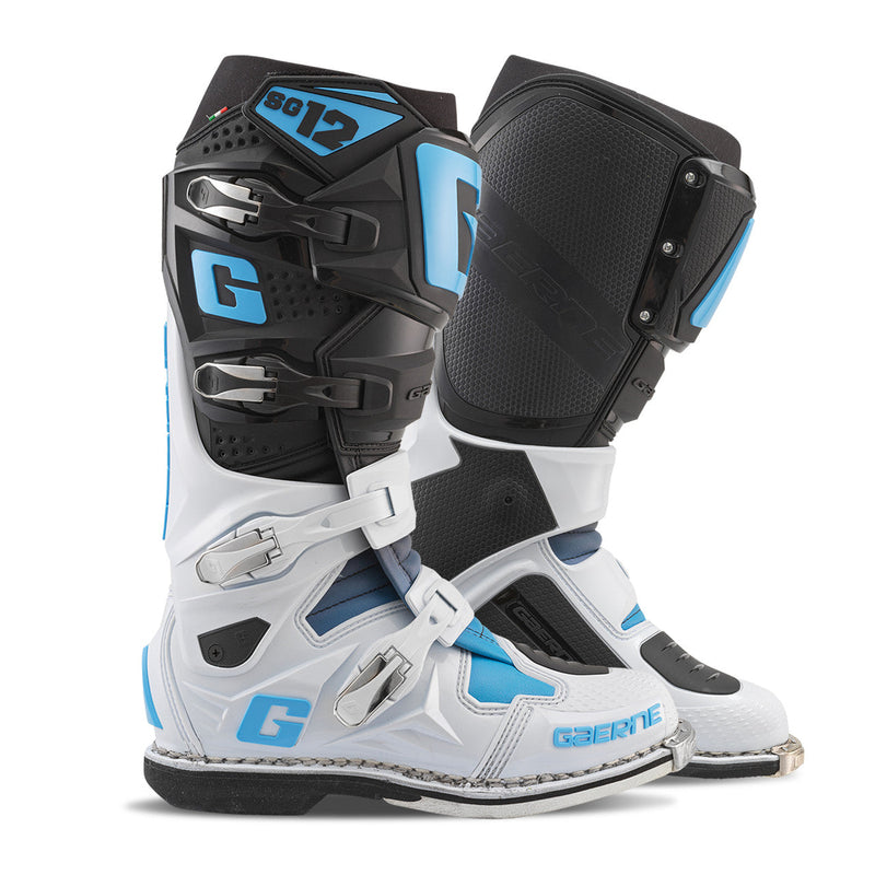 Gaerne Botas De Moto SG12 Negro/Blanco Carolina Blue LE