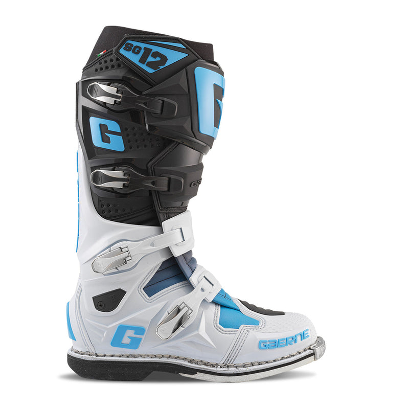 Gaerne Botas De Moto SG12 Negro/Blanco Carolina Blue LE