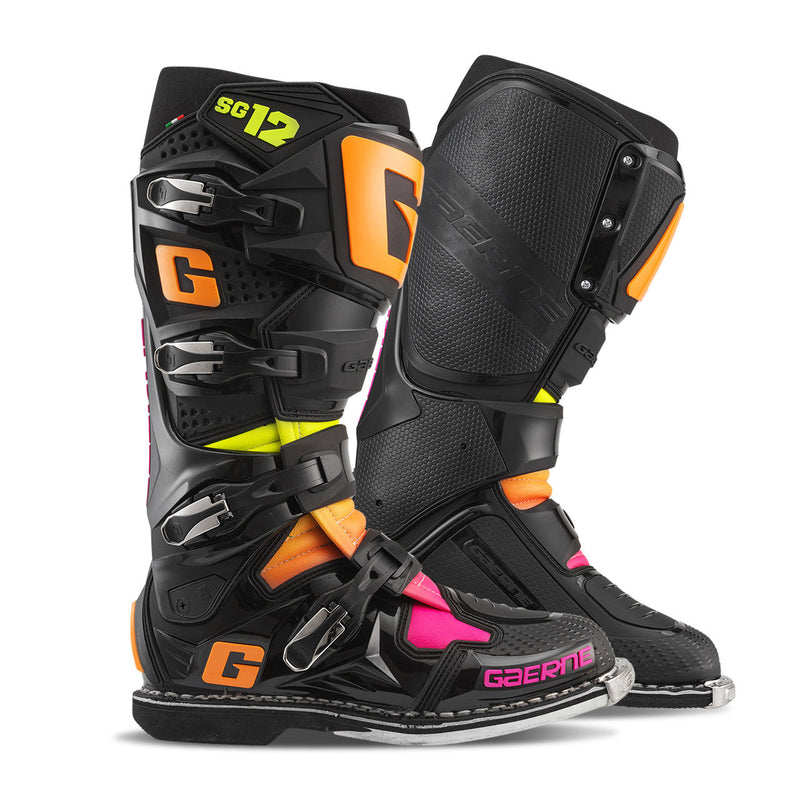 Gaerne Botas De Moto SG12 Negro/Naranja/Rosa LE