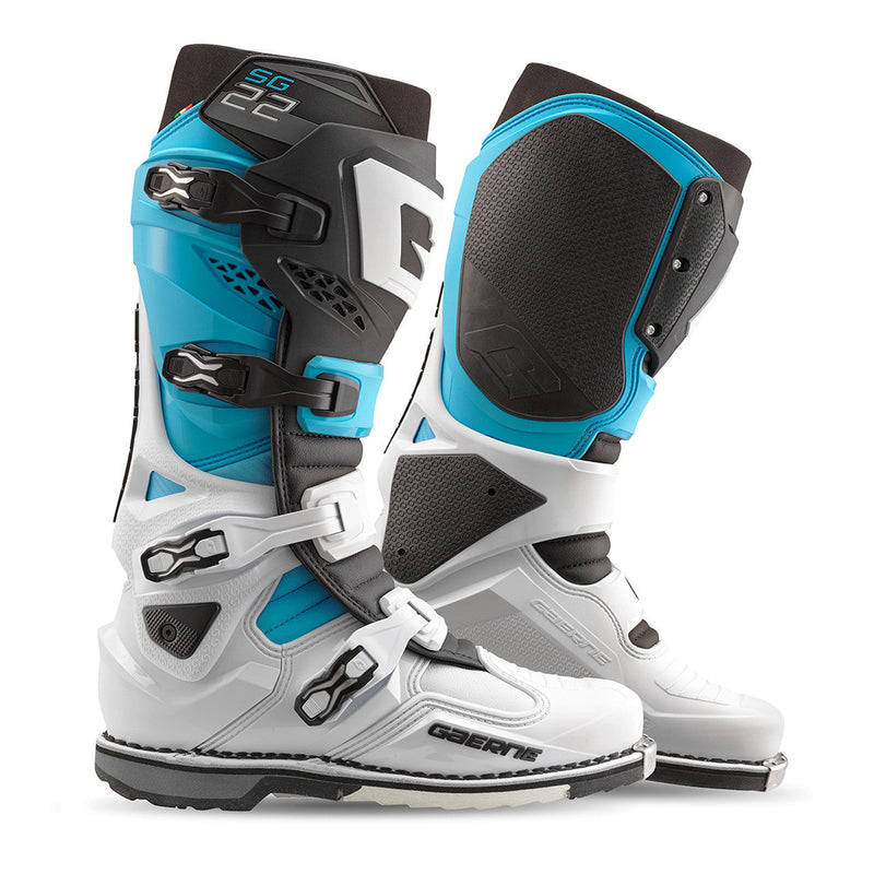 Gaerne Botas De Moto SG22 Blanco/Negro/Azul Claro LE