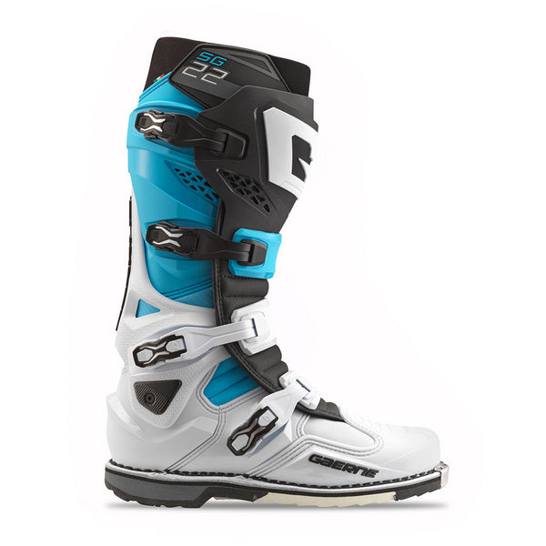 Gaerne Botas De Moto SG22 Blanco/Negro/Azul Claro LE