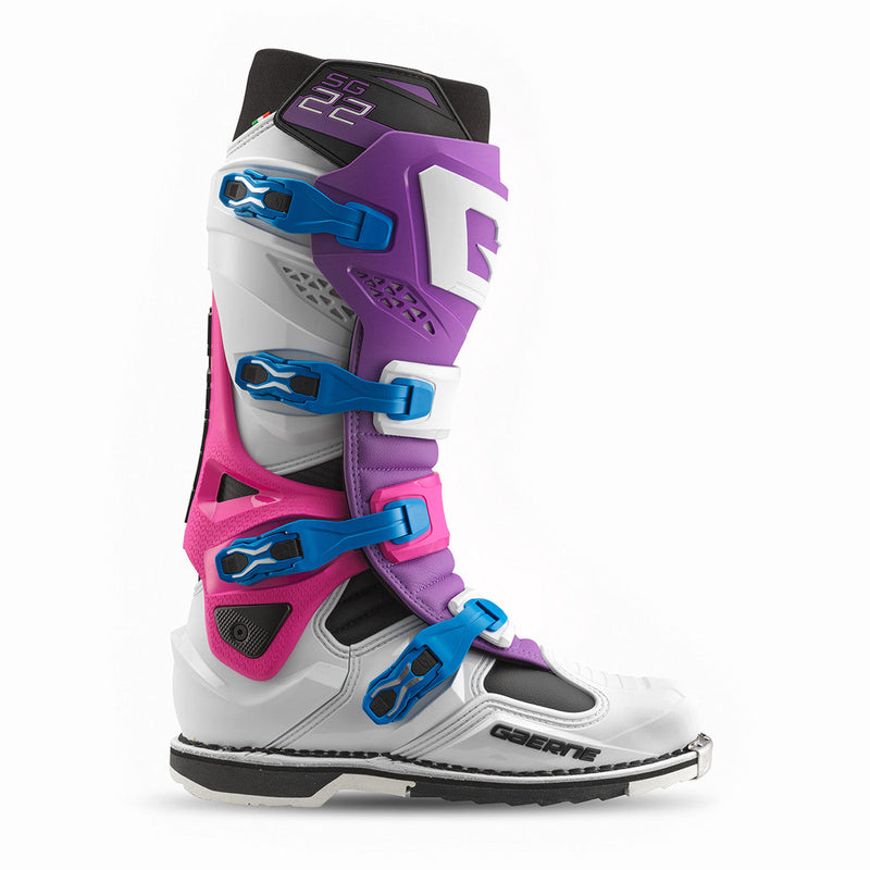 Gaerne Botas De Moto SG22 Púrpura/Blanco/Rhodamine LE