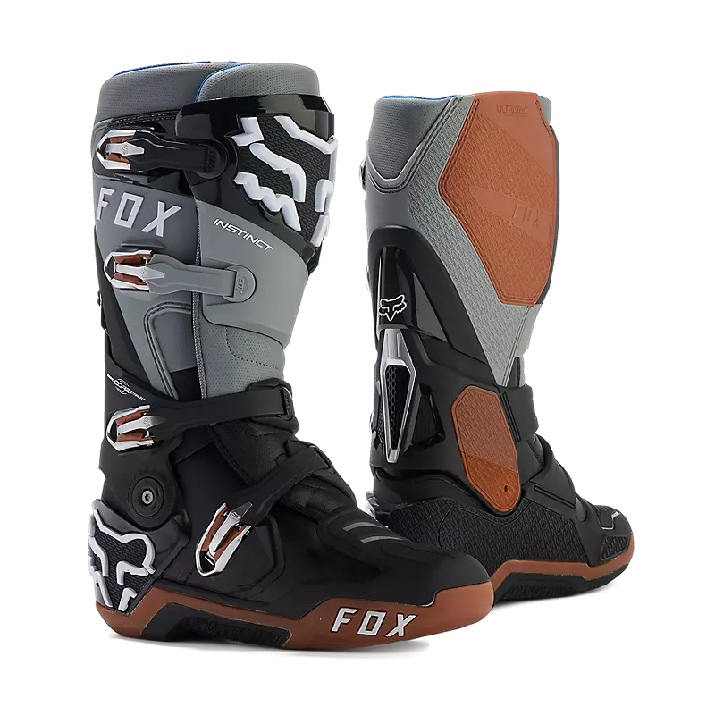FOX Botas Moto Instinct Negro/Gris/Cafe - Rideshop
