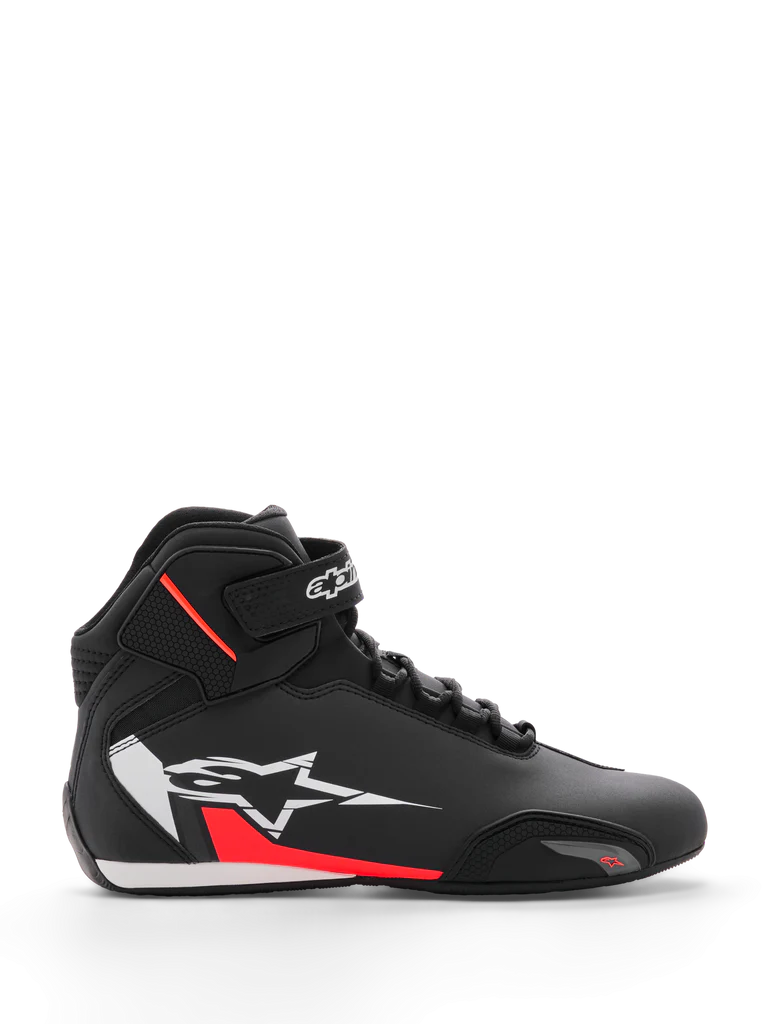 Botas Moto de Calle Alpinestars Sektor Negro/Rojo Fluor
