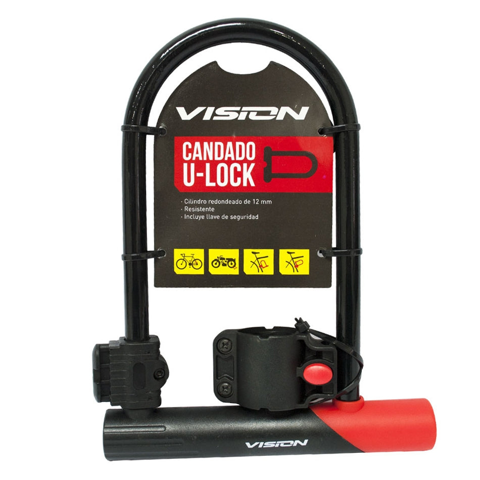 Candado U-Lock Vision 180 X 245Mm - Rideshop