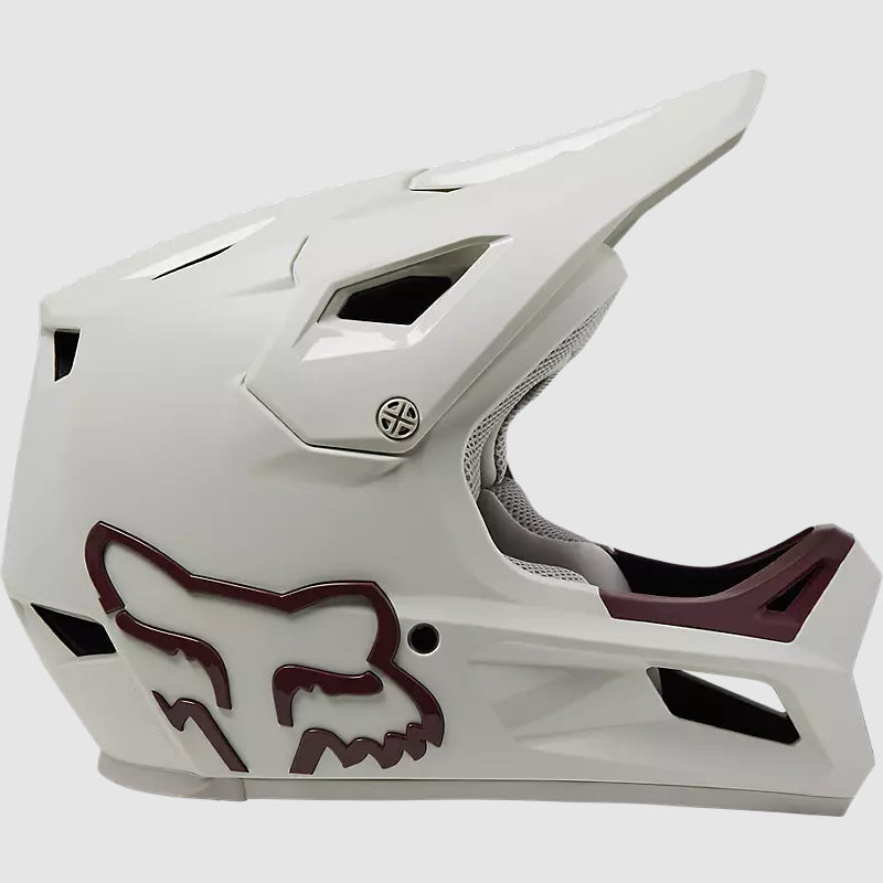 Casco Bicicleta Rampage Blanco/Burdeo Fox - Rideshop