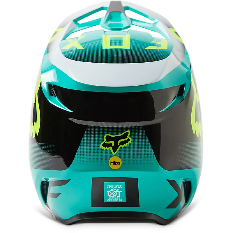 FOX Casco Moto V1 Leed Celeste - Rideshop