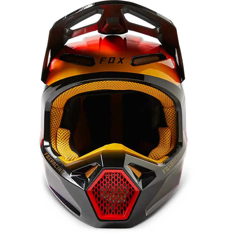 FOX Casco Moto V1 Toxsyk Negro/Amarillo - Rideshop