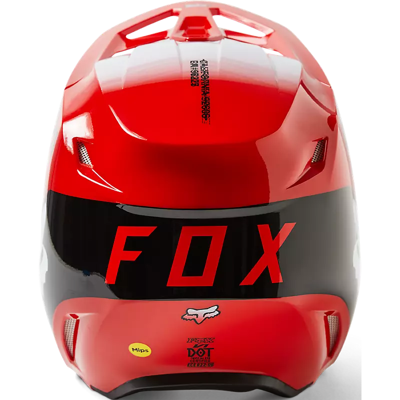 FOX Casco Moto V1 Toxsyk Rojo/Negro - Rideshop